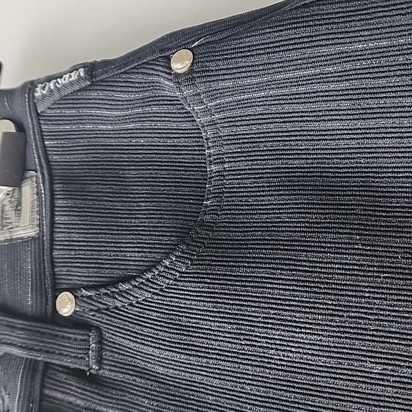 Vintage Versace Jeans Couture Knit Pinstripe Stretch Trouser Pants - Picture 5 of 11